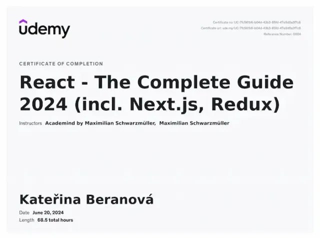 Udemy - Complete guide to React