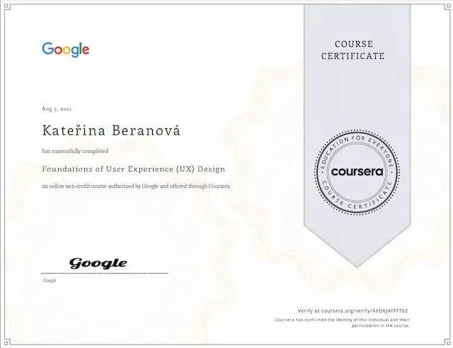 Coursera - Foundations of UX Design